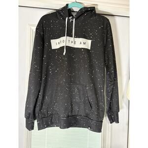 Into The Am Men's Hoodie Black/white Spots Space Theme Warm Soft Size medium